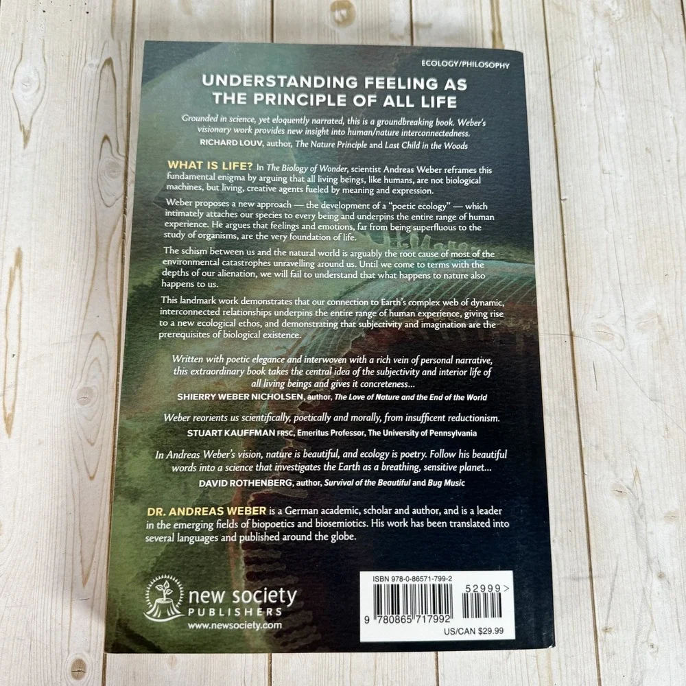 The Biology of Wonder Andreas Weber Paperback Science Ecology Philosophy New